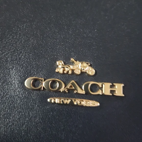 Coach Full Size Klare Bag In Navy Blue With Woven Front. - Picture 5 of 15